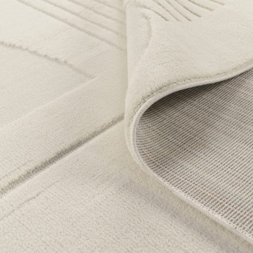 Modern szonyeg nappaliba - 3D, absztrakt, csikos,  krem, 160x230 cm, Gina