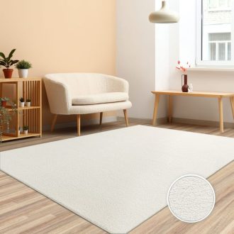 Modern szonyeg nappaliba - krem, moshato, puha, nappali szonyeg, Teddy, 160x220 cm