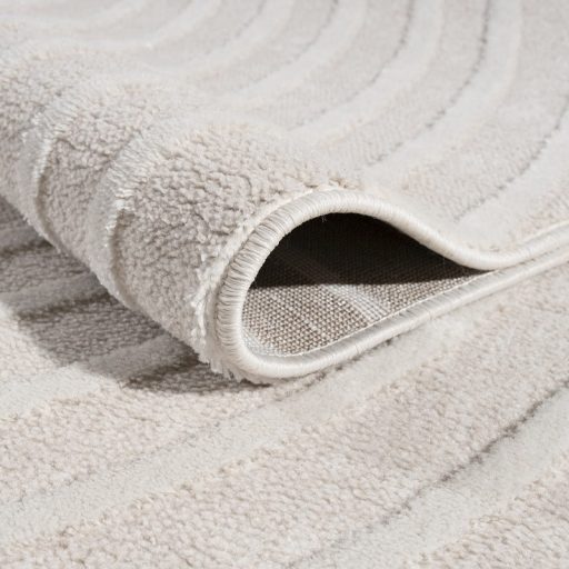 Skandinav nappali szonyeg - 3D hatasu, egyszinu, modern, krem, 80x300 cm