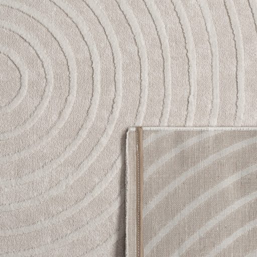 Skandinav nappali szonyeg - 3D hatasu, egyszinu, modern, krem, 80x300 cm