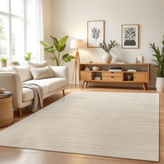 Nagymeretu nappali szonyeg, modern geometria mintaval krem 200x280 cm