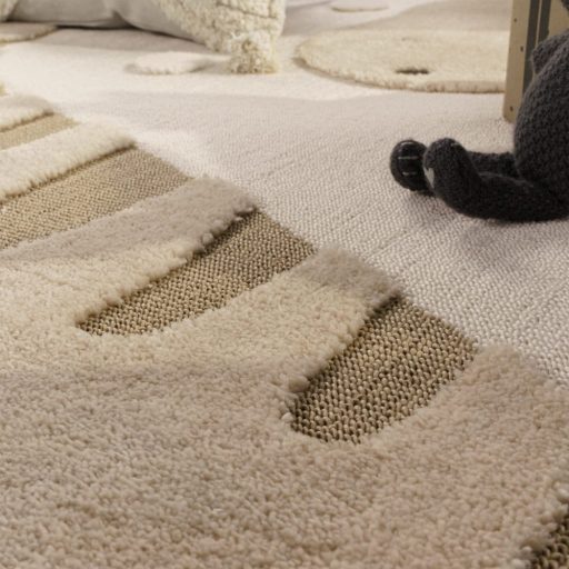 Gyerekszoba szonyeg, 3D hatasu bezs dino 80x150 cm