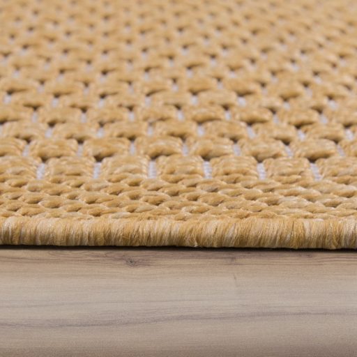 lapos szovesu sarga kulteri szonyeg erkelyre 160 cm kerek