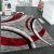 3D hatású design modern szőnyeg geometrikus csíkok szürke-piros 80x150 cm