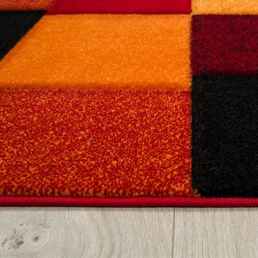 Modern szonyeg negyzet mintaval piros 120x170 cm