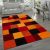 Modern nagyméretű szőnyeg nappaliba geometria négyzet  piros-narancs 240x330 cm