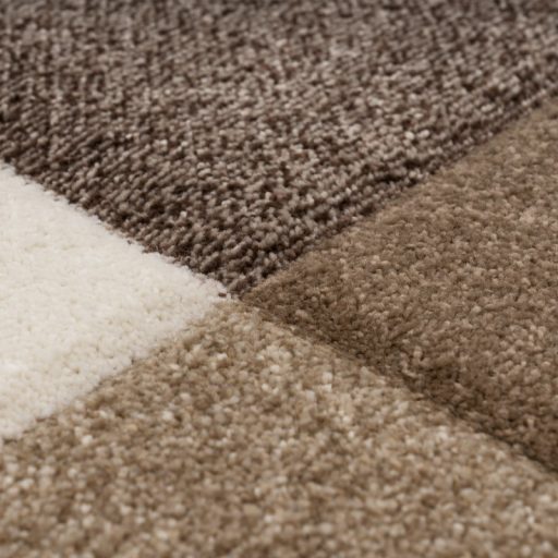 Modern szonyeg negyzet mintaval bezs 60x110 cm