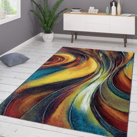 Modern szőnyeg festett hatású designer szőnyeg - színes 80x150 cm