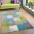 Modern geometria mintás designer szőnyeg - színes 80x150 cm