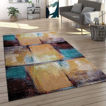 Modern szőnyeg 3D nappaliba - színes absztrakt festett mintával 60x100 cm