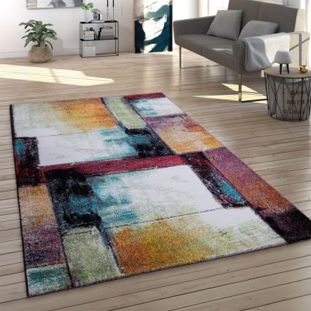 Színes modern rövid szálú szőnyeg absztrakt mintával 70x250 cm