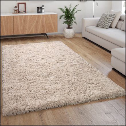 Flokati stílusú shaggy szőnyeg hosszú szálú puha bozontos szőnyeg - bézs 240x340 cm