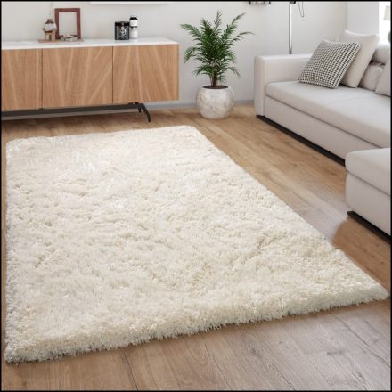Flokati stílusú shaggy szőnyeg hosszú szálú puha bozontos szőnyeg - fehér 240x340 cm