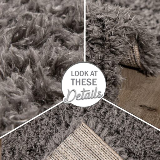 Nagymeretu Shaggy szonyeg - hosszu szalu, puha, bozontos, antracit, 200x290 cm, Mila
