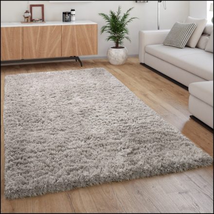 Flokati stílusú shaggy szőnyeg hosszú szálú puha bozontos szőnyeg - szürke 240x340 cm
