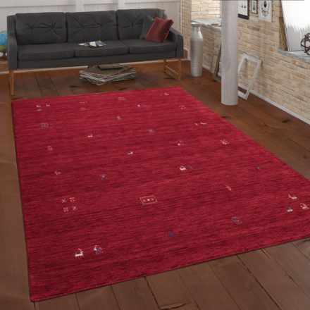 Kézi csomózású Gabbeh gyapjú szőnyeg ethno - piros 240x340 cm