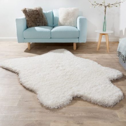 Designer szőrme szőnyeg bolyhos szőnyeg - fehér 133x190 cm