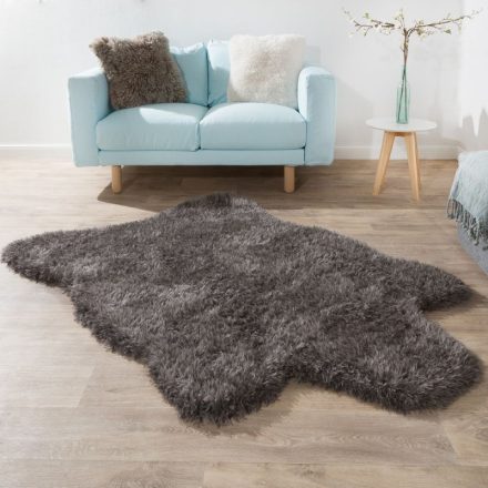 Designer szőrme szőnyeg bolyhos szőnyeg antracit 60x100 cm