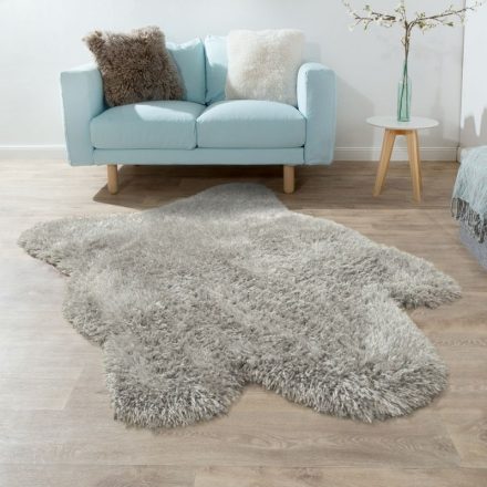 Designer szőrme szőnyeg bolyhos szőnyeg - szürke 60x100 cm