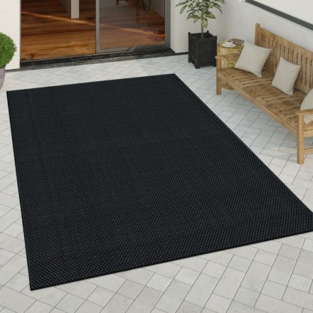 Kültéri és beltéri szőnyeg egyszínű sizál hatású fekete 240x340 cm