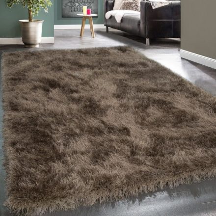 Royal exkluzív shaggy szőnyeg hosszú szálú puha bozontos barna 60x100 cm