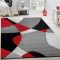 Nagymeretu modern szonyeg 3D nappaliba absztrakt, piros 200x290 cm