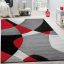 3D design modern nappali szonyeg absztrakt, piros 160x230 cm