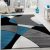 3D hatású design modern szőnyeg nappaliba absztrakt - türkiz szőnyeg 80x150 cm