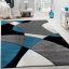 3D design modern szonyeg absztrakt, turkiz 160x230 cm