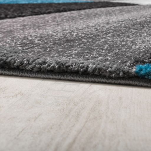 3D hatasu design modern nappali szonyeg absztrakt, turkiz 60x110 cm