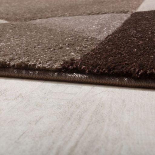 3D hatasu design modern nappali szonyeg absztrakt, barna 60x110 cm