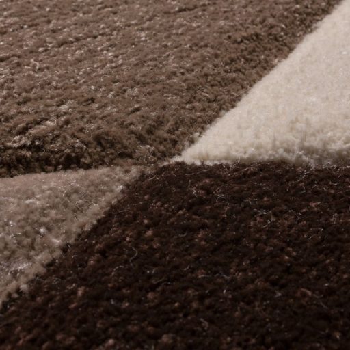 3D hatasu design modern nappali szonyeg absztrakt, barna 60x110 cm