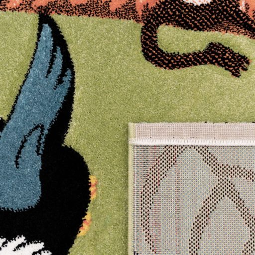 Gyerekszoba szőnyeg- zöld, dzsungel mintás, gyerek szőnyeg, 80x150 cm