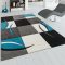 Nagymeretu 3D modern nappali szonyeg absztrakt turkiz 200x290 cm