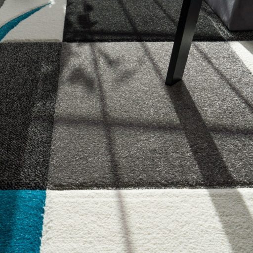 3D nagymeretu modern nappali szonyeg absztrakt turkiz 300x400 cm