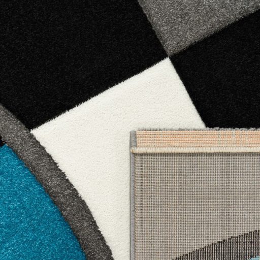 3D modern nappali szonyeg absztrakt turkiz 60x110 cm