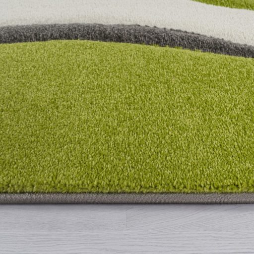 3D modern nappali szonyeg absztrakt zold-szurke 80x150 cm