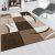 3D hatású design modern szőnyeg absztrakt - barna kockák 80x300 cm