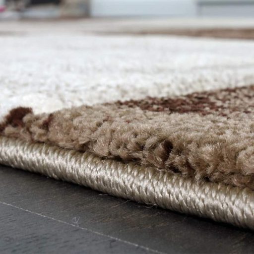 3D design modern nappali szonyeg absztrakt, barna 80x150 cm