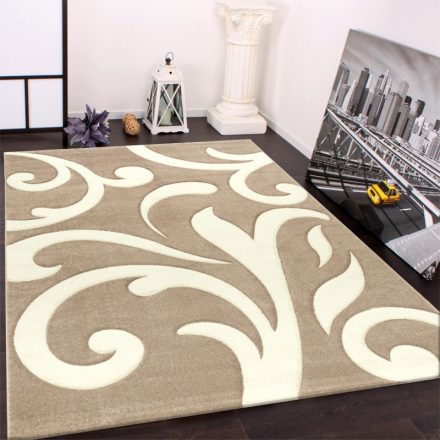 Designer szőnyeg kontúros - bézs szőnyeg 80x150 cm