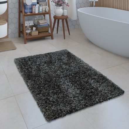 Shaggy fürdőszoba szőnyeg egyszínű bolyhos szőnyeg szürke 40x55 cm