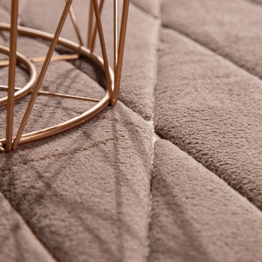 Puha csúszásmentes 3D fürdőszoba szőnyeg rombusz bézs 65x120 cm