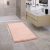 Egyszínű puha hosszú szálú fürdőszoba szőnyeg rózsaszín 60x100 cm
