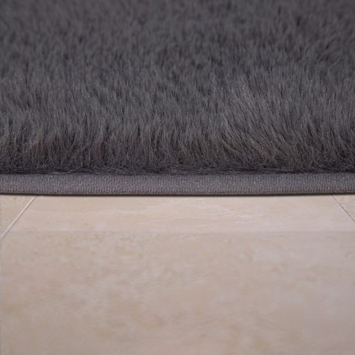 Egyszínű puha hosszú szálú fürdőszoba szőnyeg rózsaszín 60x100 cm