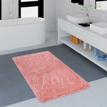 Fürdőszoba szőnyeg egyszínű több méretben rózsaszín 80 cm kör alakú