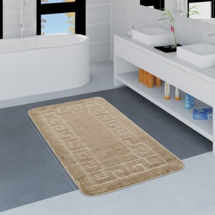 Fürdőszoba szőnyeg bordűrös több méretben és színben bézs 40x55 cm