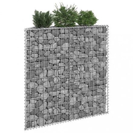 trapéz alakú horganyzott acél gabion magaságyás 100x20x100 cm