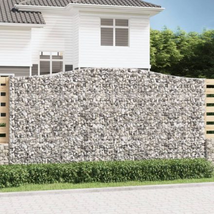 íves horganyzott vas gabion kosár 400x50x200/220 cm