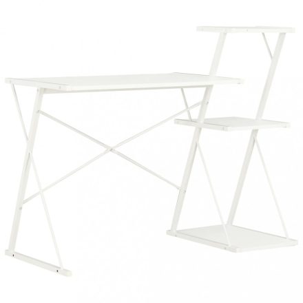 fehér íróasztal polccal 116 x 50 x 93 cm