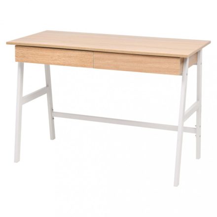 tölgyfa/fehér színű íróasztal 110 x 55 x 75 cm
